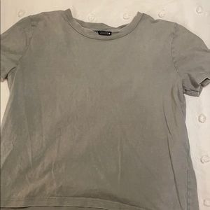 Zara acid wash gray tee